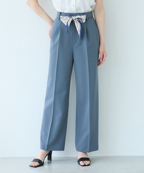 スカーフベルトツキワイドパンツ494248