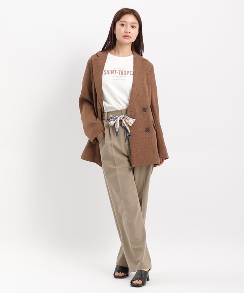 Andemiu（アンデミュウ）の「スカーフベルトツキワイドパンツ494248（スラックス・レディース・ダークグリーン/ブラック/ダークベージュ・SMALL/MEDIUM）」の10枚目の写真