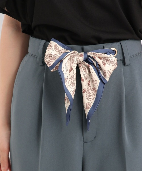 Andemiu（アンデミュウ）の「スカーフベルトツキワイドパンツ494248（スラックス・レディース・ダークグリーン/ブラック/ダークベージュ・SMALL/MEDIUM）」の17枚目の写真