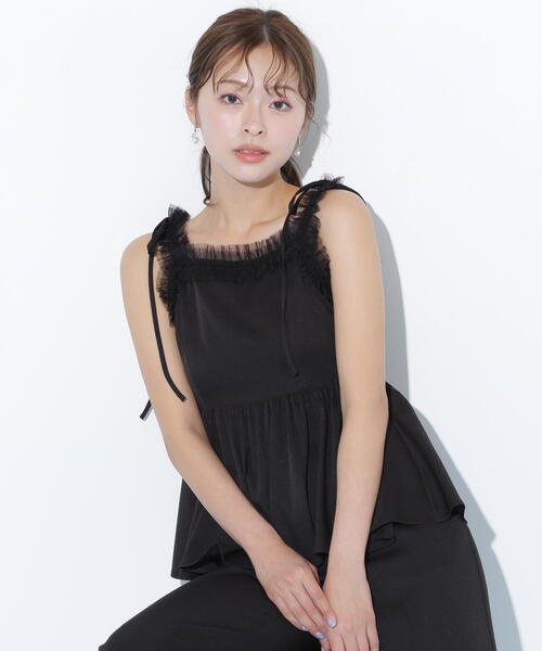 ペプラムキャミトップス✖️フレアパンツ ペプラムキャミフレアパンツセットアップ | JILL by JILL STUART