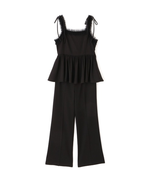 JILL by JILL STUART（ジルバイジルスチュアート）の「◇ペプラムキャミフレアパンツセットアップ（ワンピース・レディース・ブラック/グレー・FREE）」の3枚目の写真