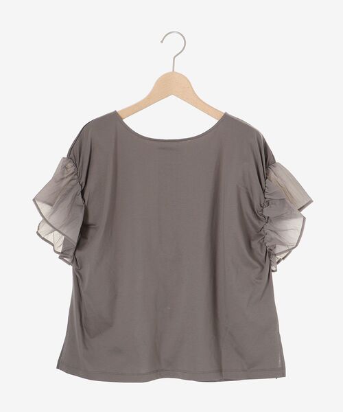 le.coeur blanc(ルクールブラン)の「《手洗い可能》コットンシルケットコンビカットプルオーバー(Tシャツ/カットソー・レディース・オフホワイト/モカ/ラベンダー/ブラック・38)」の19枚目の写真