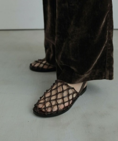 anuke(アンヌーク)の「anuke Braid Flat Shoes ブレイドフラットシューズ/62521028(サンダル・レディース・ブラウン/ブラック・38/36/37)」の1枚目の写真