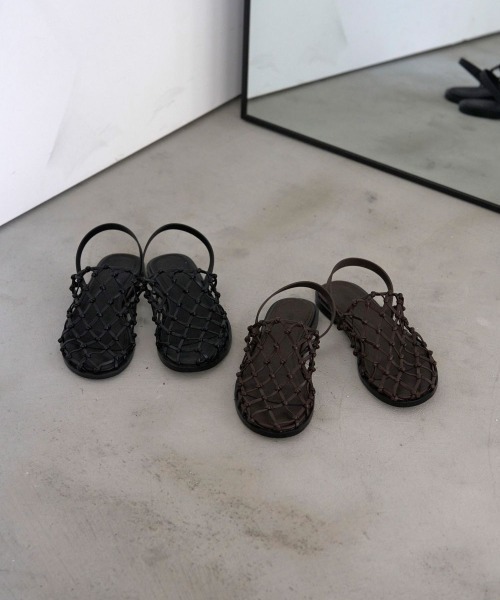 anuke(アンヌーク)の「anuke Braid Flat Shoes ブレイドフラットシューズ/62521028(サンダル・レディース・ブラウン/ブラック・38/36/37)」の17枚目の写真