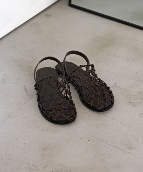 anuke(アンヌーク)の「anuke Braid Flat Shoes ブレイドフラットシューズ/62521028(サンダル・レディース・ブラウン/ブラック・38/36/37)」の19枚目の写真