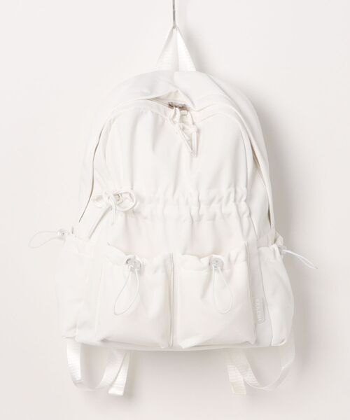 Port（ポート）の「【 Port / ポート 】 ドロスト リボン ギャザー リュック #（バックパック/リュック・レディース・ブラック/ピンク/ブルー/ホワイト/ホワイト系その他・FREE）」の2枚目の写真