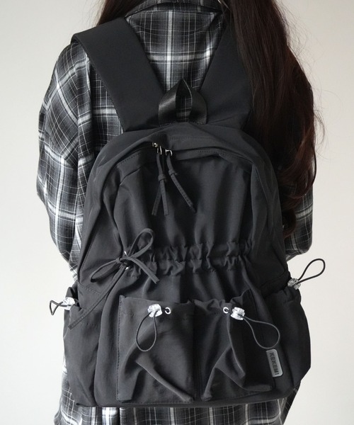 Port（ポート）の「【 Port / ポート 】 ドロスト リボン ギャザー リュック #（バックパック/リュック・レディース・ブラック/ピンク/ブルー/ホワイト/ホワイト系その他・FREE）」の12枚目の写真