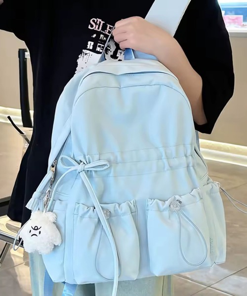 Port（ポート）の「【 Port / ポート 】 ドロスト リボン ギャザー リュック #（バックパック/リュック・レディース・ブラック/ピンク/ブルー/ホワイト/ホワイト系その他・FREE）」の15枚目の写真