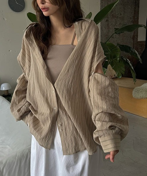 【1度着用のみ美品】 ウィルフリー シャツ ブラウス ストライプ 1度着用のみ美品】 ウィルフリー シャツ ブラウス ストライプ