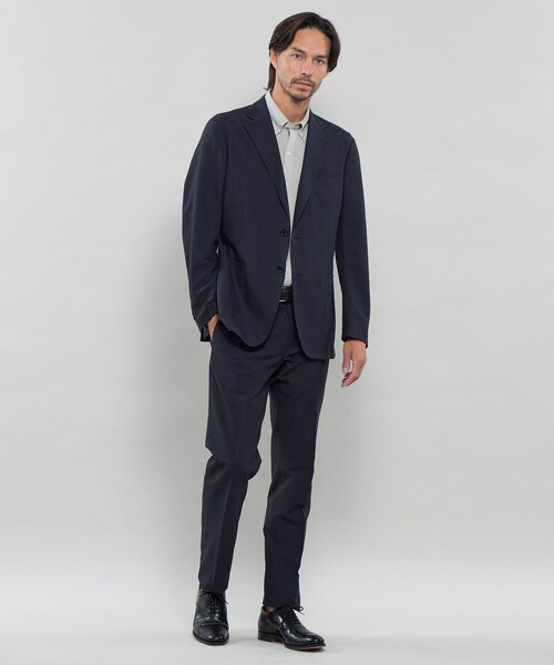 MACKINTOSH LONDON（マッキントッシュ ロンドン）の「【FLEX JERSEY】交編鹿の子ジャージー半袖シャツ（シャツ/ブラウス・メンズ・グレー/ブルー系その他7・S/M/XL/L）」の4枚目の写真