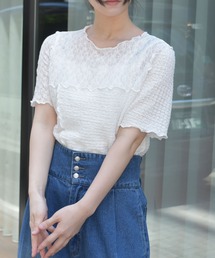 axes femme | パッチワークメロートップス(Tシャツ/カットソー)