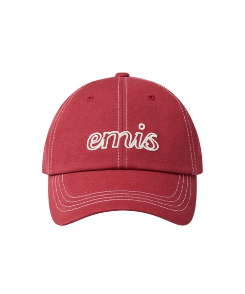 LETTERING LOGO WHITE STITCH BALL CAP（キャップ）｜EMIS