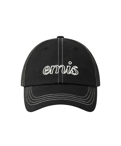 ★emis☆LETTERING LOGO WHITE STITCH BALL CAP セール】LETTERING LOGO WHITE STITCH BALL CAP（キャップ