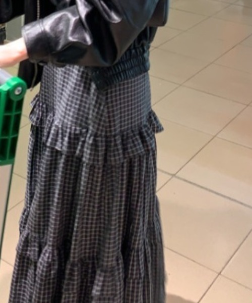 SIIILON (シーロン) LOVE check skirt - The Galaxy Harmony!!!!