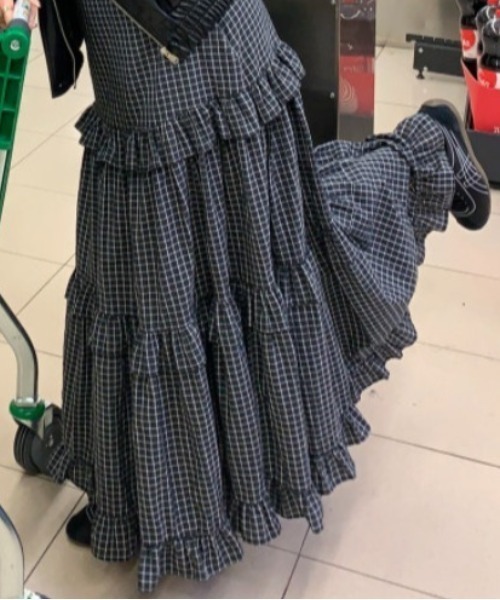美品♡ オッズオン　OzzCroce ロングスカート　チェック　レース　フリル OZZON ONESTE croce オッズオンレアシリーズロングコルセット型