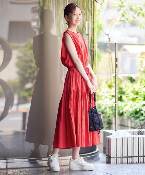 ROPE' PICNIC(ロペピクニック)の「コットンボイルティアードワンピース(ワンピース・レディース・ブラック/レッド/ブラウン・38)」の19枚目の写真