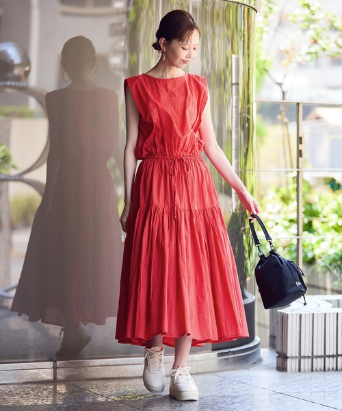 ROPE' PICNIC(ロペピクニック)の「コットンボイルティアードワンピース(ワンピース・レディース・ブラック/レッド/ブラウン・38)」の20枚目の写真