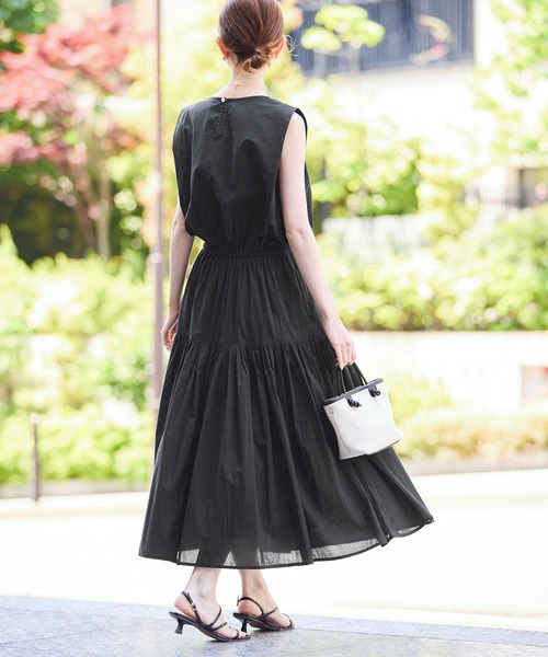 ROPE' PICNIC(ロペピクニック)の「コットンボイルティアードワンピース(ワンピース・レディース・ブラック/レッド/ブラウン・38)」の8枚目の写真