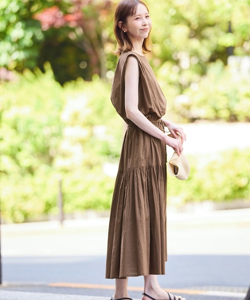 ROPE' PICNIC(ロペピクニック)の「コットンボイルティアードワンピース(ワンピース・レディース・ブラック/レッド/ブラウン・38)」の11枚目の写真