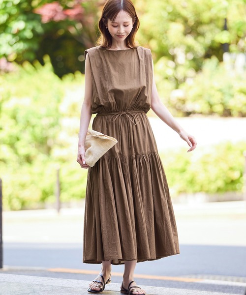 ROPE' PICNIC(ロペピクニック)の「コットンボイルティアードワンピース(ワンピース・レディース・ブラック/レッド/ブラウン・38)」の12枚目の写真