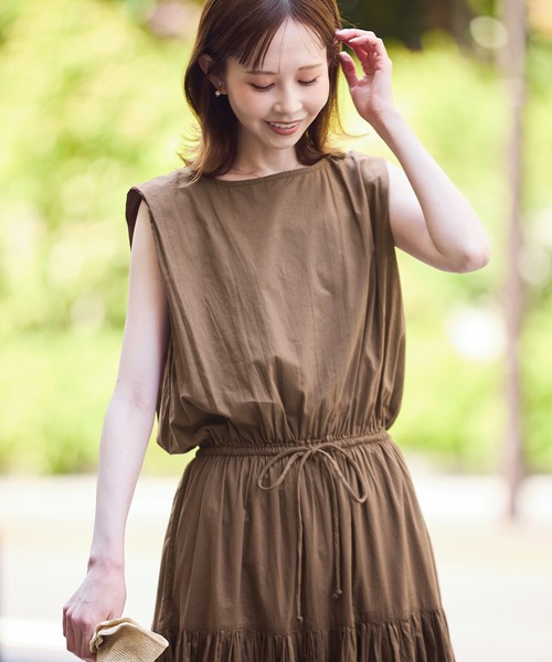 ROPE' PICNIC(ロペピクニック)の「コットンボイルティアードワンピース(ワンピース・レディース・ブラック/レッド/ブラウン・38)」の13枚目の写真