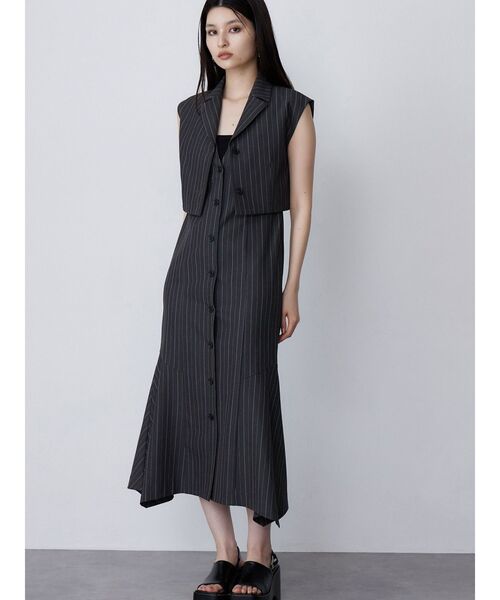 mamisama39様 ENFOLD ジャンパースカート　グレー　レイヤード 美品 ENFOLD ジャンパースカート グレー レイヤード 36 - メルカリ