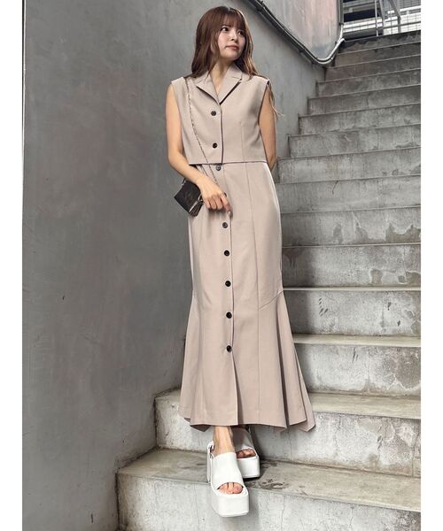 mamisama39様 ENFOLD ジャンパースカート　グレー　レイヤード 美品 ENFOLD ジャンパースカート グレー レイヤード 36 - メルカリ