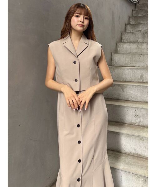 セール】ジレレイヤードジャンパースカート（ジャンパースカート