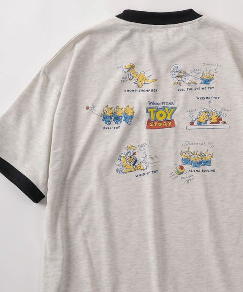 ディズニー　ハート　ティシャツメモ　Tシャツメモ 超レア品　未使用品　中古品 Disney(ディズニー) ミッキープリントTシャツ グレー サイズ L