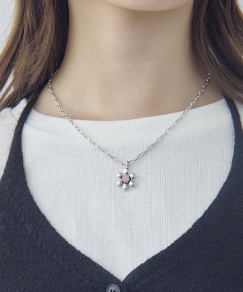 セール】【GOLDY】レトロ カラー ストーン フラワー ネックレス