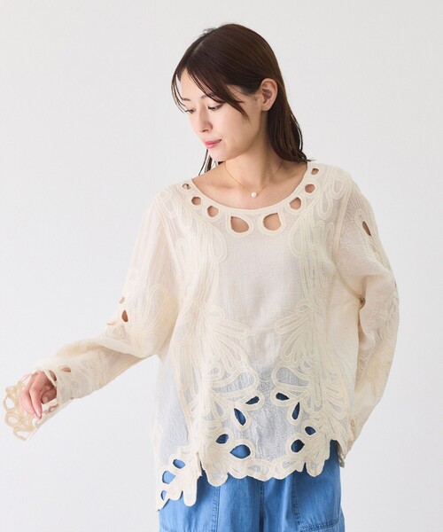 Jayro(ジャイロ)の「刺繍使いブラウス(シャツ/ブラウス・レディース・オフホワイト/ホワイト系その他・M)」の7枚目の写真