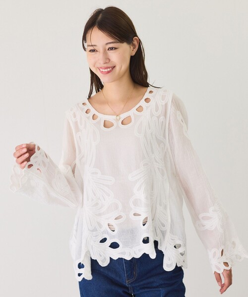 Jayro(ジャイロ)の「刺繍使いブラウス(シャツ/ブラウス・レディース・オフホワイト/ホワイト系その他・M)」の16枚目の写真
