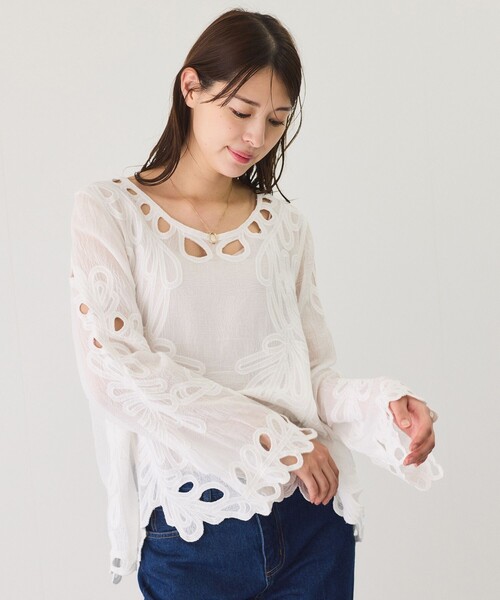 Jayro(ジャイロ)の「刺繍使いブラウス(シャツ/ブラウス・レディース・オフホワイト/ホワイト系その他・M)」の17枚目の写真