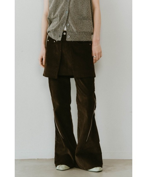 Knuth Marf(クヌースマーフ)の「2piece zip flare pants(その他パンツ・レディース・ブラック/ベージュ/ブラウン・SMALL/MEDIUM/X-SMALL)」の3枚目の写真
