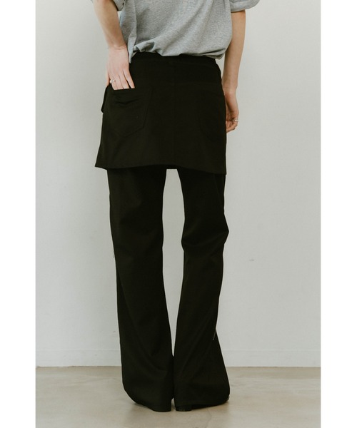 Knuth Marf　トップス×パンツ　写真コーディネートセット Knuth Marf/クヌースマーフ】ドッキングチュールトップス（T