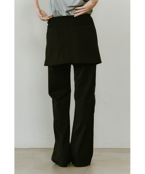 【新品】knuthmarf 2piece zip flare pants /M 2piece zip flare pants/brown | KNUTH MARF