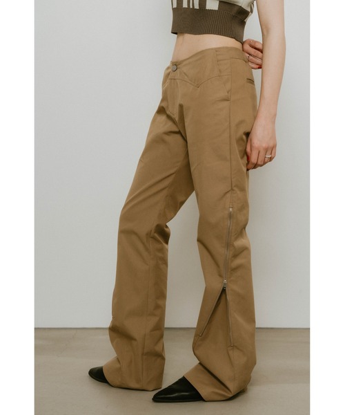 パンツ knuth marf クヌースマーフ Knuth Marf slit deformed pant （ブラック