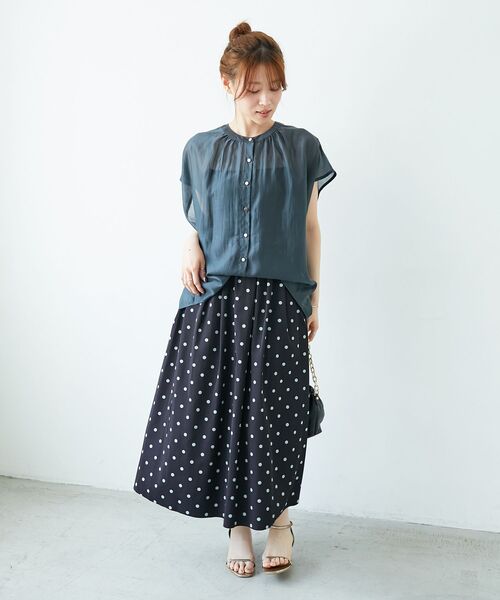 le.coeur blanc(ルクールブラン)の「リバーシブルタフタスカート(スカート・レディース・ホワイト系その他2/グレー/ブラック系その他・36/38)」の9枚目の写真