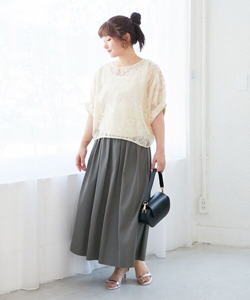 le.coeur blanc(ルクールブラン)の「リバーシブルタフタスカート(スカート・レディース・ホワイト系その他2/グレー/ブラック系その他・36/38)」の20枚目の写真