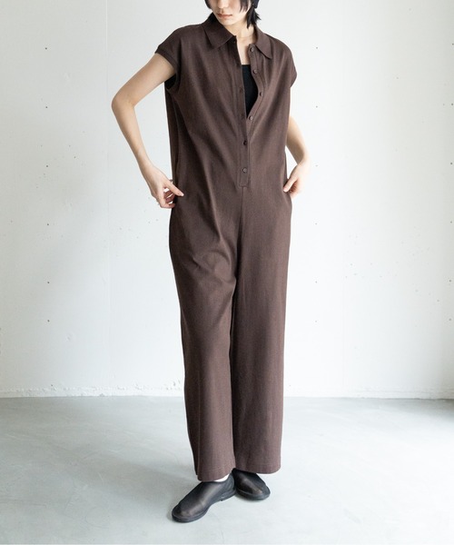 セール】フレンチスリーブ ジャンプスーツ（つなぎ/オールインワン