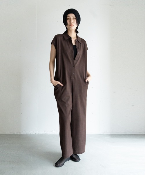 セール】フレンチスリーブ ジャンプスーツ（つなぎ/オールインワン