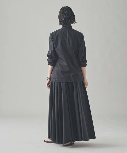 Curensology（カレンソロジー）の「Curensology(カレンソロジー)/コットンシャツジャケット（テーラードジャケット・レディース・カーキ/ブラック・FREE）」の3枚目の写真