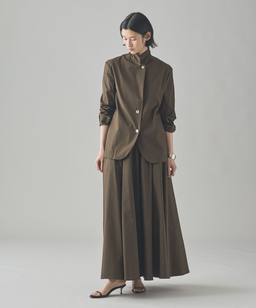 Curensology（カレンソロジー）の「Curensology(カレンソロジー)/コットンシャツジャケット（テーラードジャケット・レディース・カーキ/ブラック・FREE）」の12枚目の写真