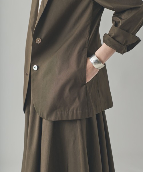 Curensology（カレンソロジー）の「Curensology(カレンソロジー)/コットンシャツジャケット（テーラードジャケット・レディース・カーキ/ブラック・FREE）」の18枚目の写真