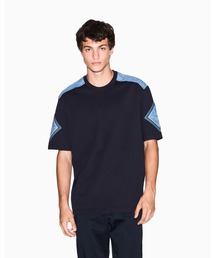 ARMANI EXCHANGE | 【A|X アルマーニ エクスチェンジ】デニムミックス マリンパッチ 半袖トップス(Tシャツ/カットソー)