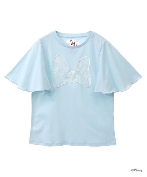 Areeam｜ミニー / フレアスリーブレースリボンTシャツ | Rakuten