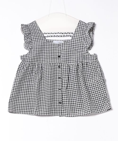 urge:(アージコロン )の「【URGE:】チェック柄 フリル ノースリーブ 半袖 ブラウス(シャツ/ブラウス・レディース・ブラック/レッド・MEDIUM/LARGE/X-LARGE)」の6枚目の写真