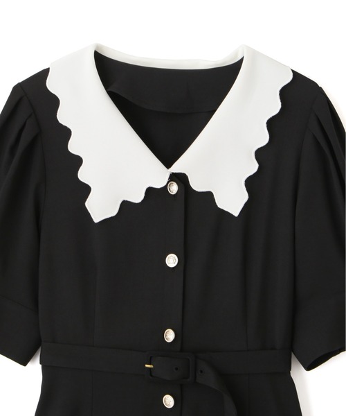 【新品】スカラップカラーワンピース ◇スカラップカラーワンピース（ワンピース）｜JILL by JILL