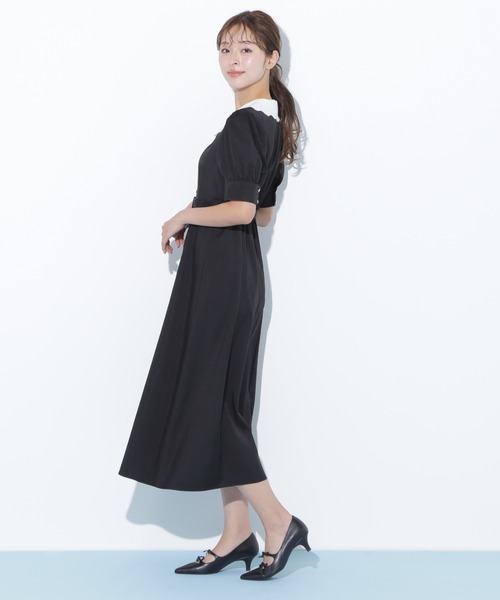 JILL by JILL STUART(ジルバイジルスチュアート)の「◇スカラップカラーワンピース(ワンピース・レディース・ベージュ/ブラック・SMALL/MEDIUM)」の7枚目の写真