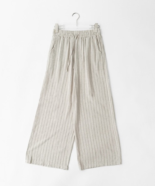 on:nue（オンニュ）の「【on:nue】[着用動画あり！/3色展開] リネンストライプワイドパンツ（その他パンツ・レディース・ブラック/ベージュ/ホワイト・FREE）」の16枚目の写真